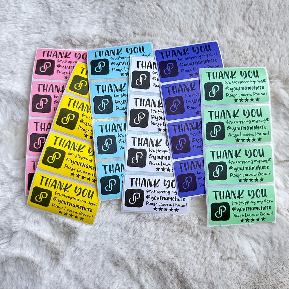 50pc Customized Thank you Poshmark Stickers. Your closet name will be a…
